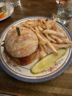 Chicken n cutlet club  at DC Vegan in Washington