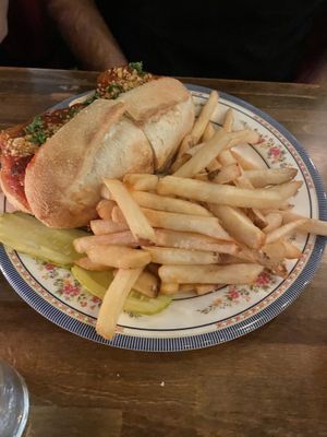 Chicken n parm  at DC Vegan in Washington