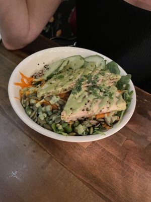 Herbed tofu bowl  at DC Vegan in Washington