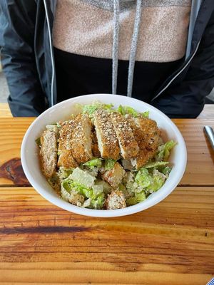 Chkn caesar salad at DC Vegan in Washington