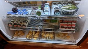 The new cheese counter -- around a dozen different cheeses. at DC Vegan in Washington