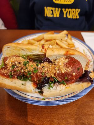 Meatball sub at DC Vegan in Washington
