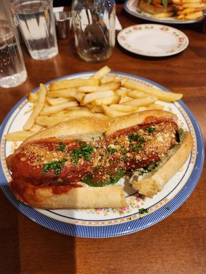 Chick'n parmesan sub at DC Vegan in Washington