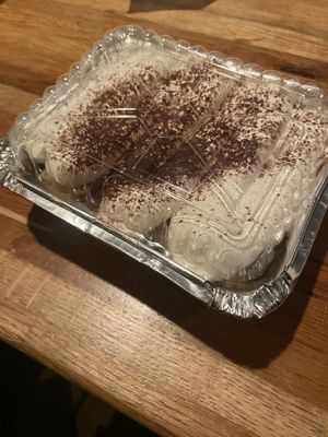 Dessert: tiramisu for take away   at DC Vegan in Washington