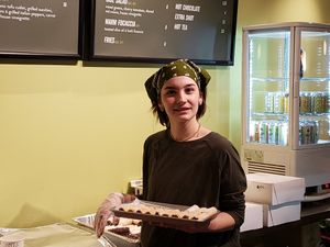 Friendly staff at DC Vegan in Washington