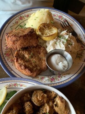 Fritters with potatoes   at DC Vegan in Washington