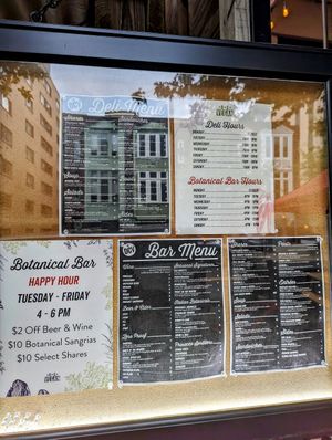 The menu at DC Vegan in Washington