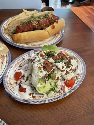 wedge salad and eggplant parmesan sandwich   at DC Vegan in Washington