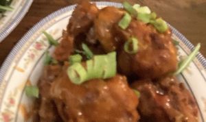 Buffalo Bites (sorry for the bad quality photo I had to crop it from a different photo)  at DC Vegan in Washington