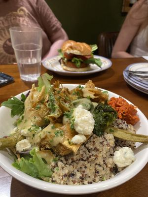 Fried artichokes and blue ‘cheese’ - incredible   at DC Vegan in Washington