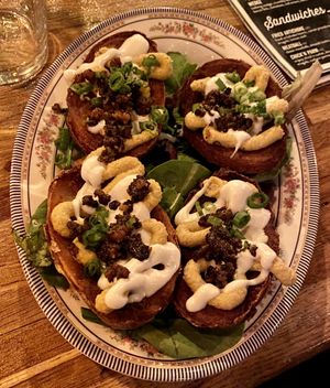 Baked potatoes   at DC Vegan in Washington