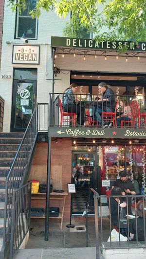 Outside at DC Vegan in Washington