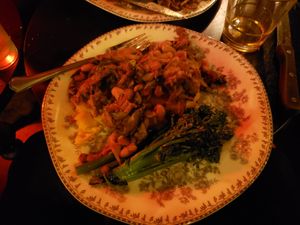 Mushroom Ragout w/Polenta, delicious!!! at DC Vegan in Washington