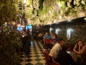 Great vibe in lower level at DC Vegan in Washington