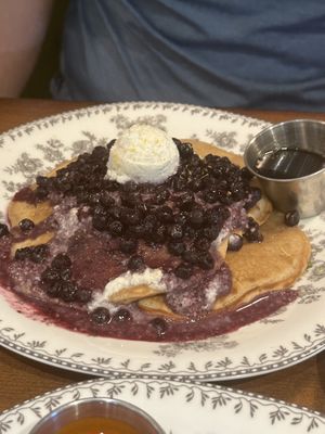 Lemon ricotta pancakes (brunch menu)  at DC Vegan in Washington