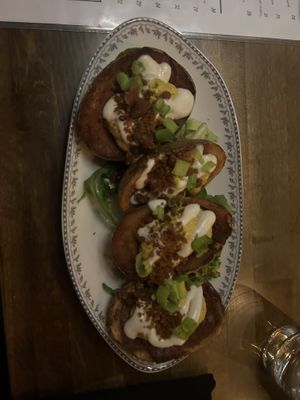 potato skins  at DC Vegan in Washington