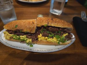 Pulled jackfruit sandwich at DC Vegan in Washington