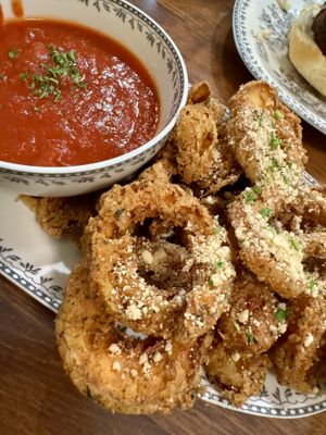 Fried calamarii  at DC Vegan in Washington