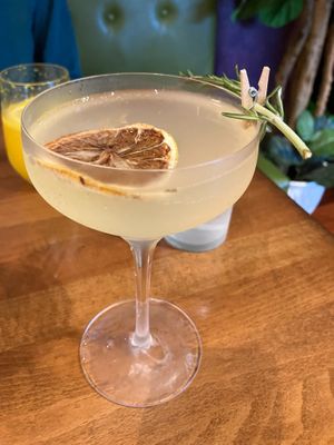 Prosecco cocktail at DC Vegan in Washington