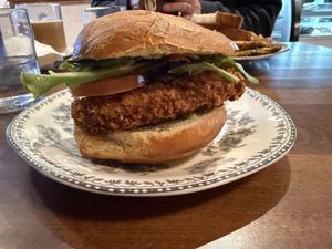 chicken cutlet sandwich  at DC Vegan in Washington