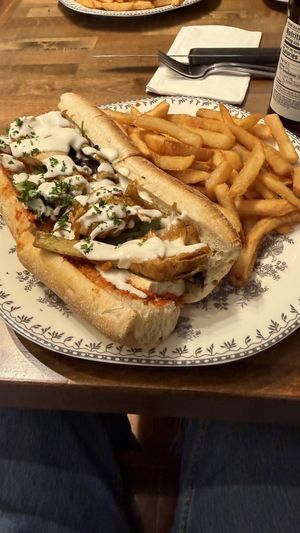 Fried artichoke sandwich  at DC Vegan in Washington