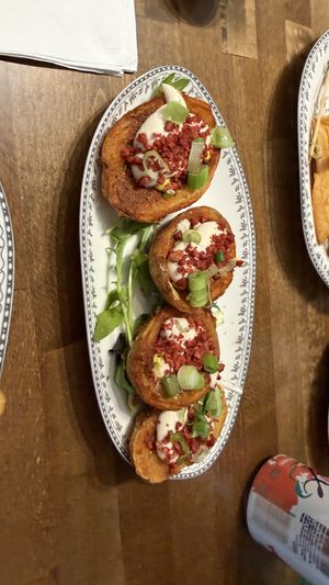 Potato skins  at DC Vegan in Washington