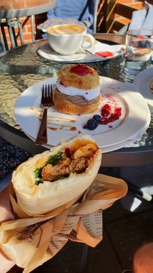 Beyond sandwich and dessert in the back at Café Hygge in Horsens