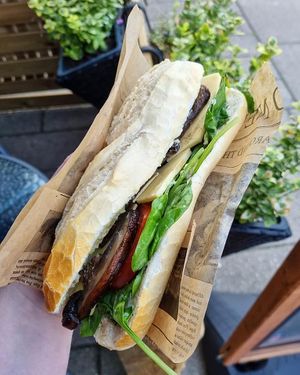 Vegansk sandwich  at Café Hygge in Horsens
