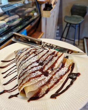 Pandekager med chokolade  at Café Hygge in Horsens