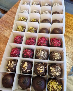 Veganske flødeboller at Café Hygge in Horsens