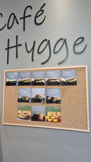 Burger- og sandwichudvalg at Café Hygge in Horsens