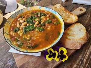 Bean stew at Fraga's Cafe in Marysville