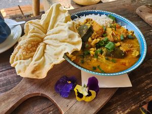 Roast veg curry at Fraga's Cafe in Marysville