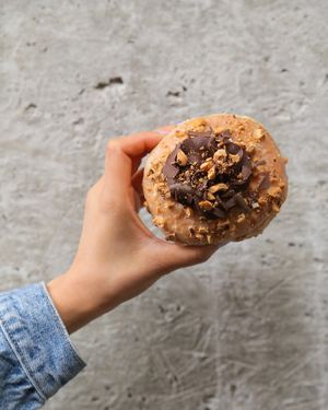 Dark chocolate hazelnut  at Joughnuts Doughnuts in Mississauga