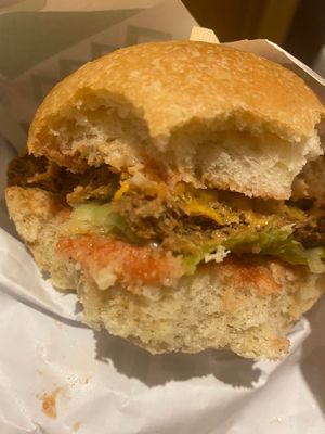 Yummy vegan Reburger!!!! :) at Snack Bar Green - Снак бар и био магазин ЗЕЛЕН - Графа Био магазин ЗЕЛЕН Графа in Sofia