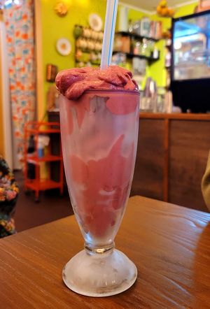 Blackberry shake at Acorn Community Cafe in Eugene