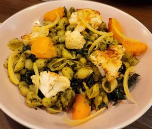 Pesto pasta at Acorn Community Cafe in Eugene