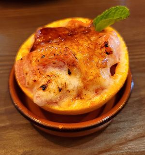 Grapefruit brûlée (gf) #Veganuary at Acorn Community Cafe in Eugene