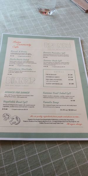  at Acorn Community Cafe in Eugene