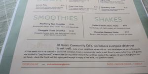  at Acorn Community Cafe in Eugene