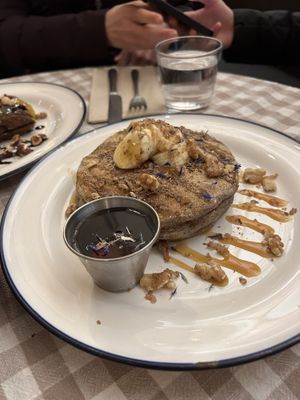 Banana pancakes  at Acorn Community Cafe in Eugene