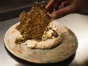 Hummus at Fat Veggies in Barcelona