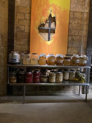 Fresh made pickled veg, kombucha, ginger ale and more at Fat Veggies in Barcelona