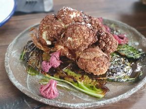 Cauliflower with white chocolate at Fat Veggies in Barcelona