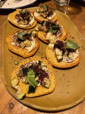 Blinis  at Fat Veggies in Barcelona