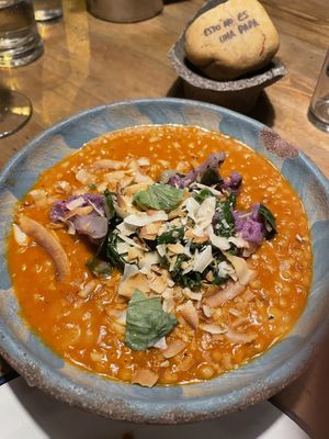 Curry not bad  at Fat Veggies in Barcelona