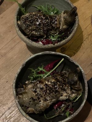 smoked aubergine #Veganuary at Fat Veggies in Barcelona