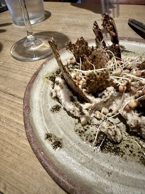 white bean hummus  at Fat Veggies in Barcelona