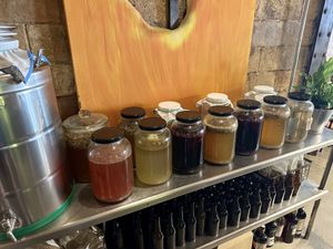 homemade kombucha   at Fat Veggies in Barcelona