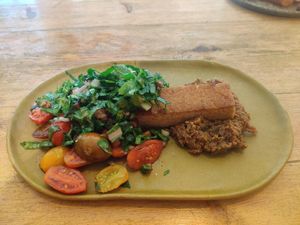 Polenta at Fat Veggies in Barcelona